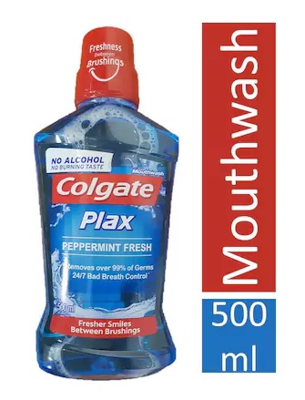 India Desire : Buy Colgate Plax Pepper Mint Mouthwash - 500 ml At Rs. 138 From Amazon [MRP Rs 230]